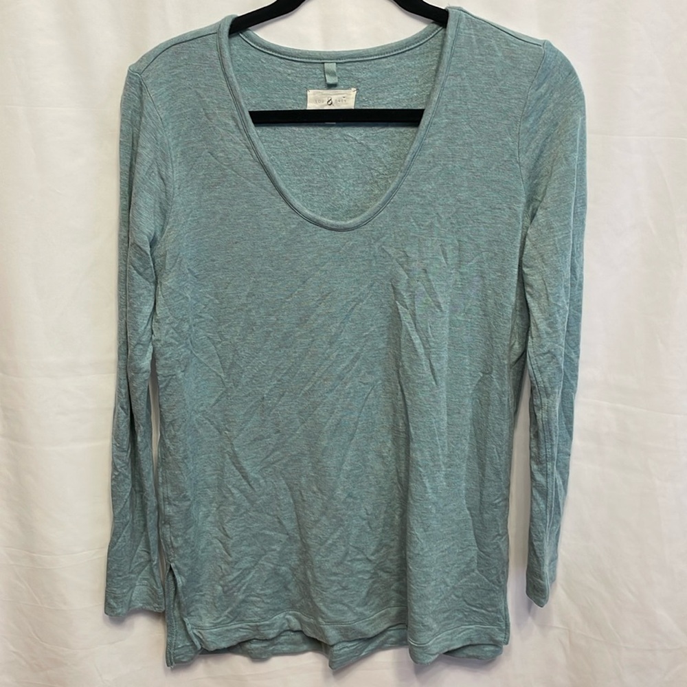 Lou & Grey Soft Long Sleeve Shirt Size XS Loungewear Cozy Soft Sleepwear PJs